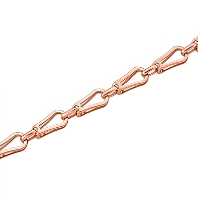 Interlocking Chain Necklace in ION Plated RG Stainless Steel 20 Inches