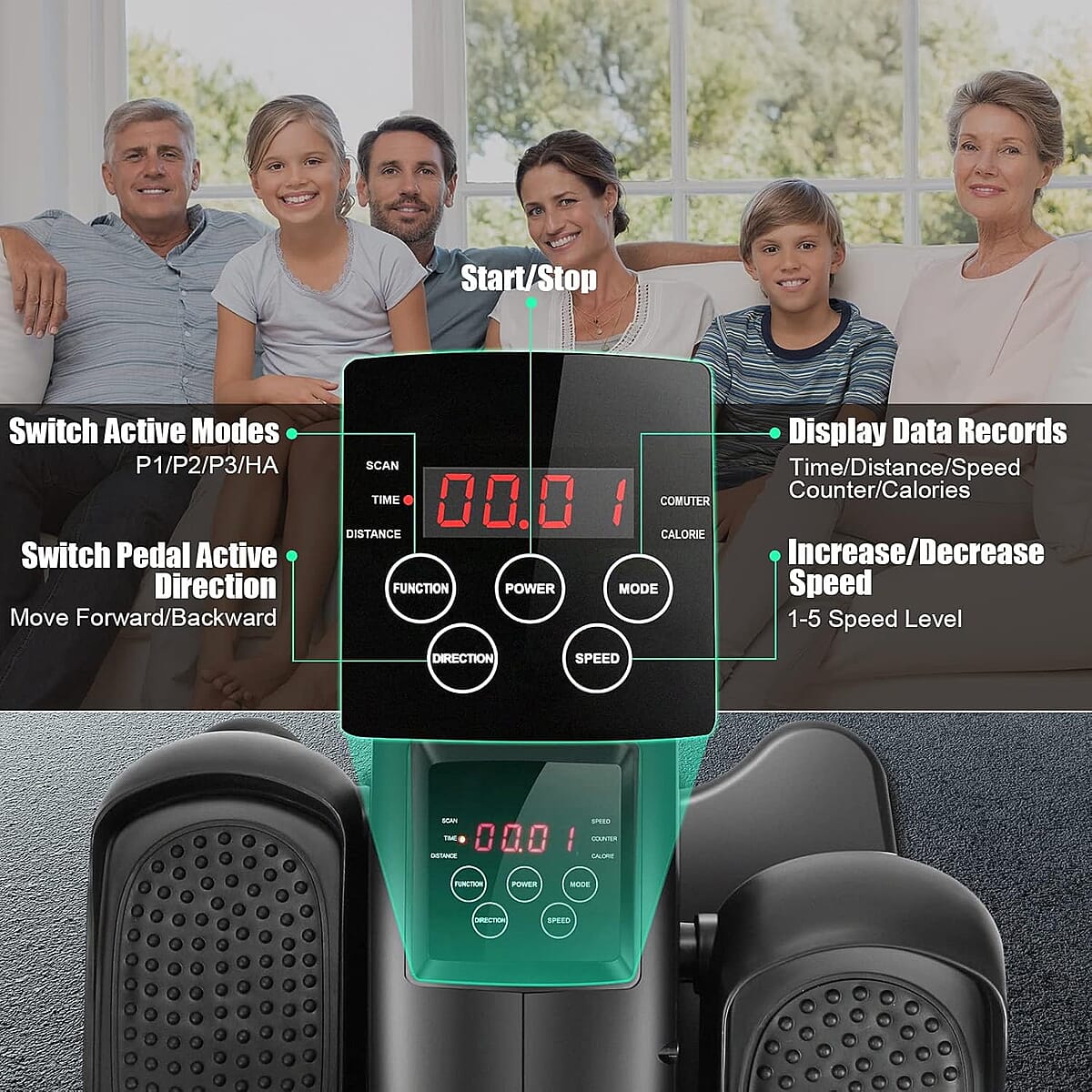 Closeout Helios Seated Elliptical - Black image number 1