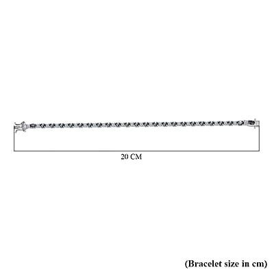 Luxuriant AAA Lab Grown Alexandrite and Lab Grown Diamond G-H SI 10.50 ctw Bracelet in Rhodium Over Sterling Silver (7.50 In)
