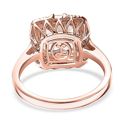 Certified and Appraised Luxoro Palmeiras Pink Morganite, Diamond Ring in 10K Rose Gold 3.25 ctw (Size 9.0)