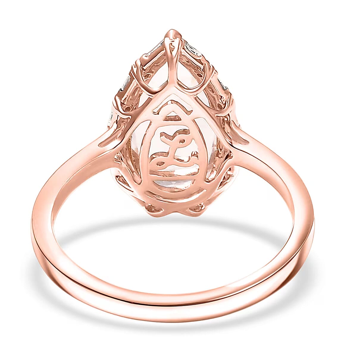  Certified & Appraised Luxoro Palmeiras Pink Morganite and Diamond I2 3.45 ctw Eternal Blush Ring in 10K Rose Gold (Size 7.0) image number 6
