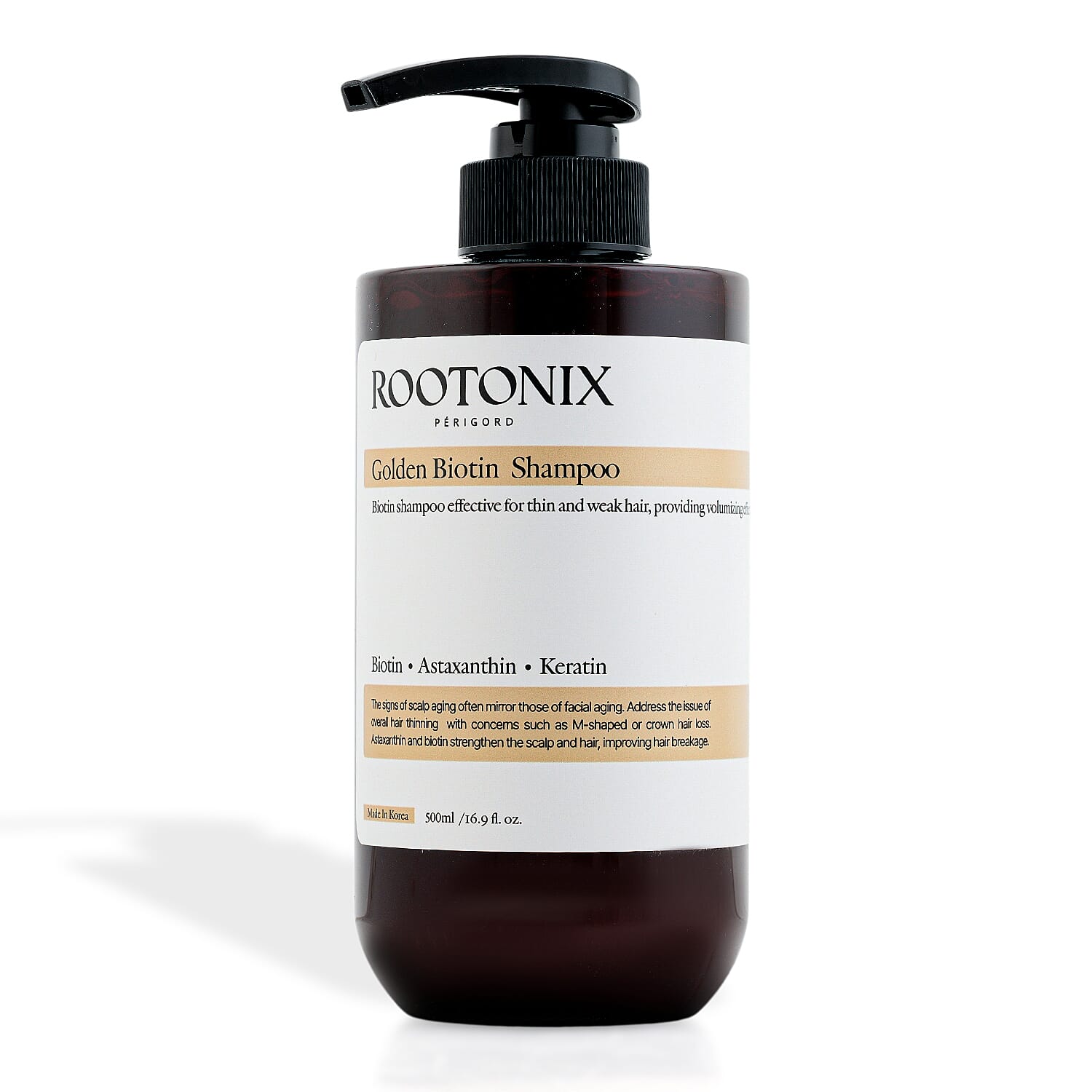 Rootonix Brown Golden Biotin Shampoo 500ml