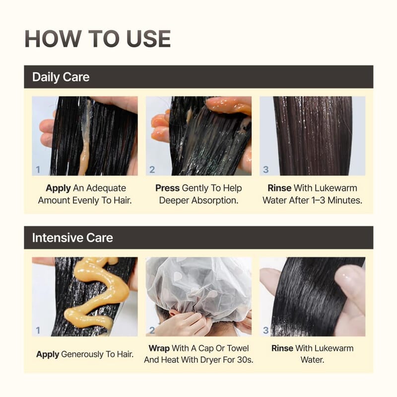 Roobliss Core Essence Hair Pack Deep & Rich Repair Hair Mask (6.76oz) Made in Korean