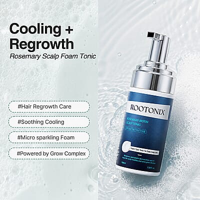 Rootonix Rosemary Scalp Tonic for Scalp Nutrition & Relief (3.38oz) Made in Korea