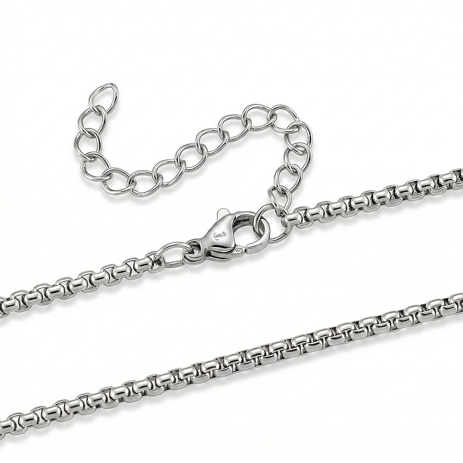 Simulated Diamond Reversible Cross Pendant Necklace (20-22 Inches) in Stainless Steel