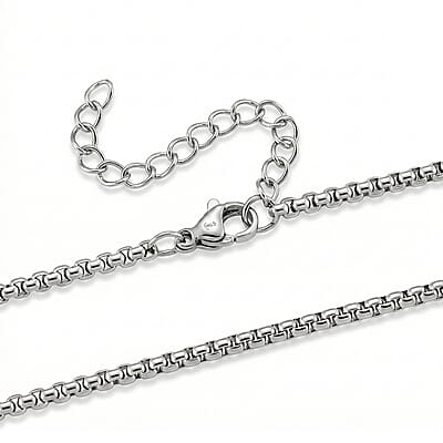Simulated Diamond Reversible Cross Pendant Necklace (20-22 Inches) in Stainless Steel