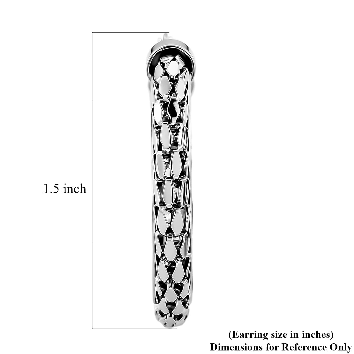 Facet Hoop Earrings in Stainless Steel