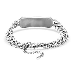 Simulated Diamond Bracelet in Stainless Steel (7.5-9.0In)