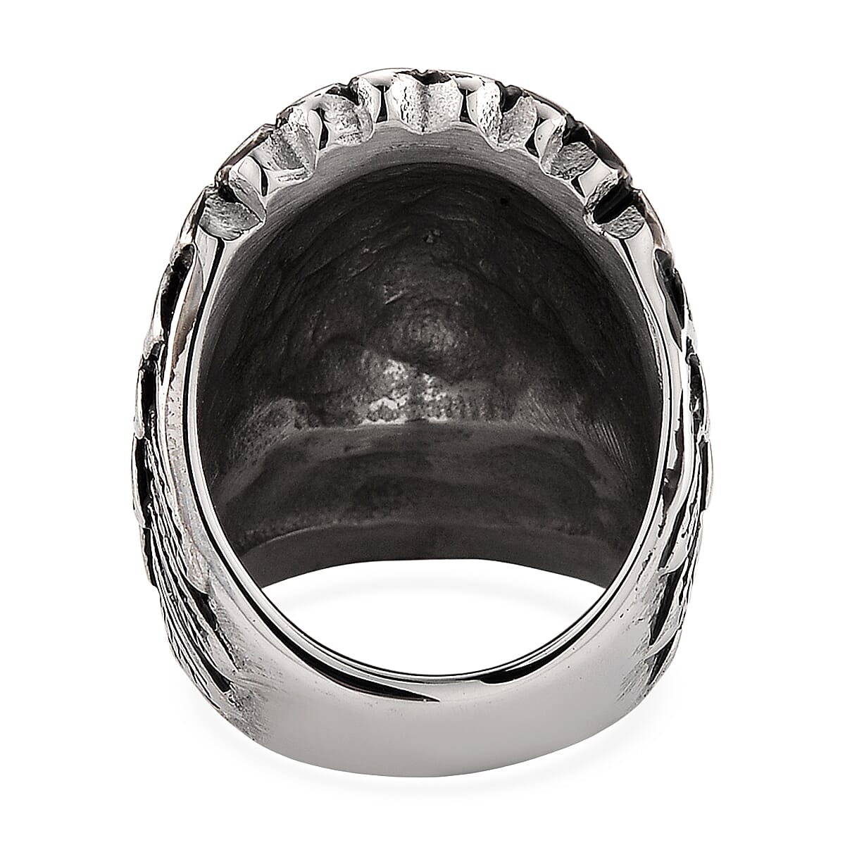 Native Chief Ring in Black Oxidized and Stainless Steel (Size 10.0)