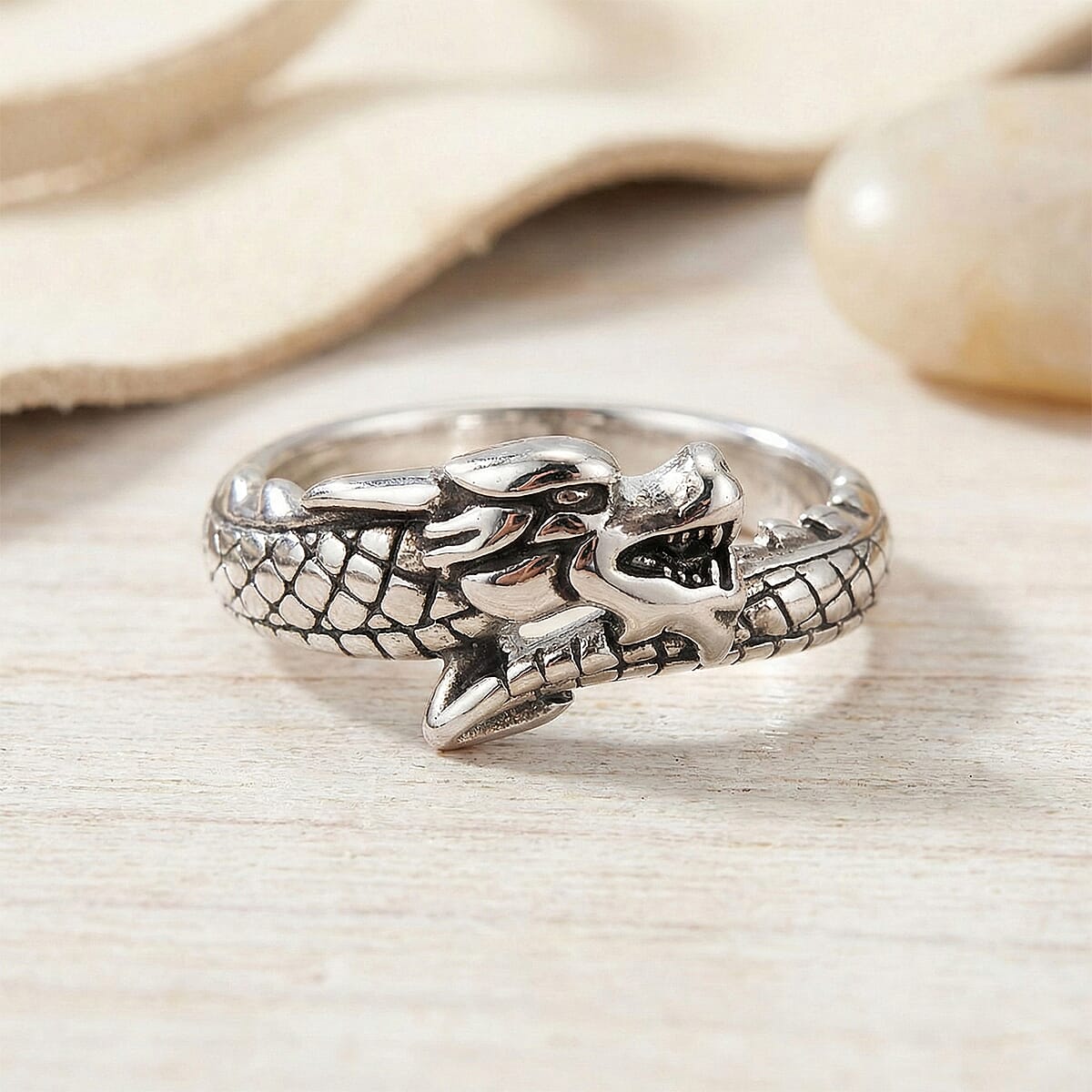 Dragon Ring in Stainless Steel (Size 10.0) image number 1