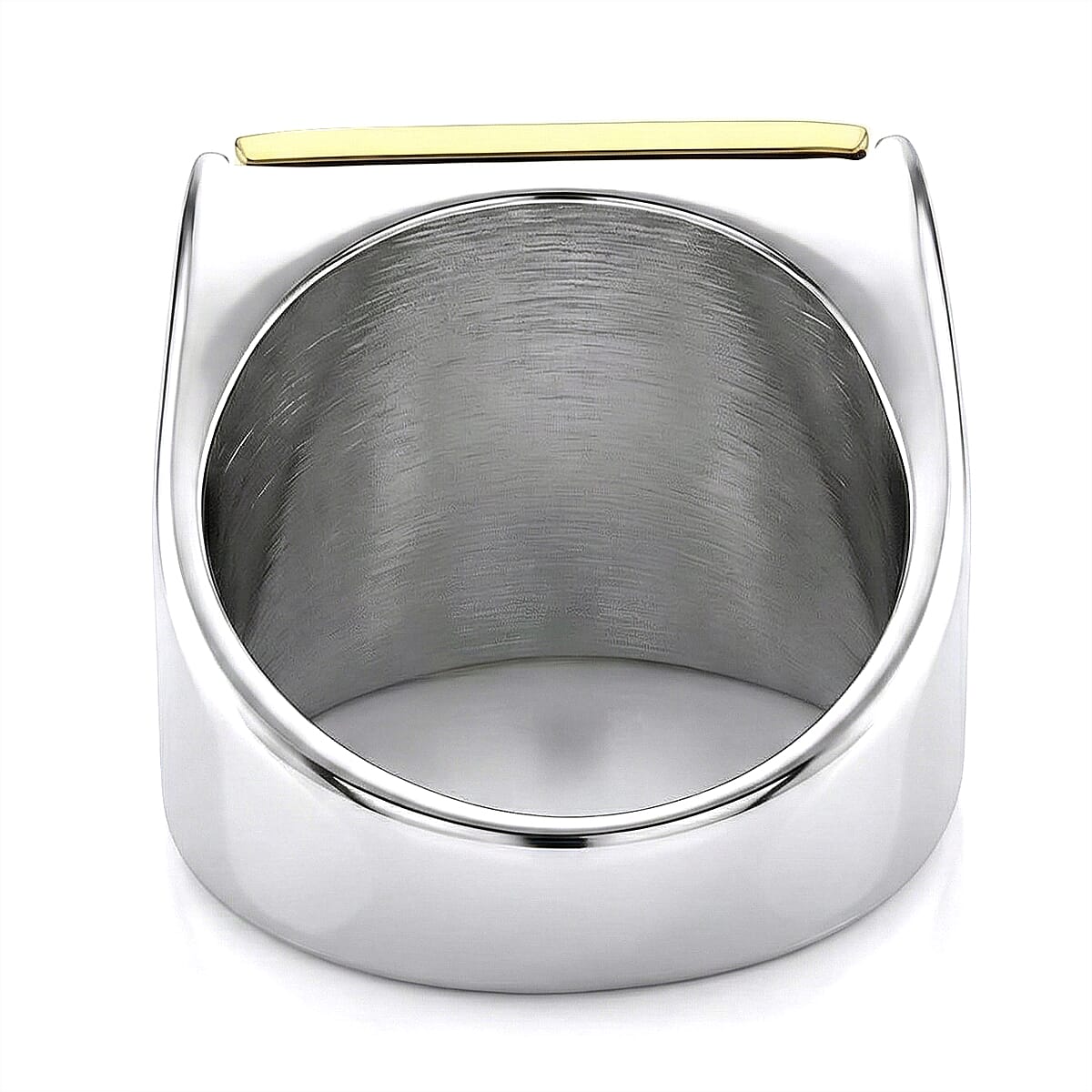 Cross Ring in ION Plated YG Stainless Steel (Size 7.0) image number 4