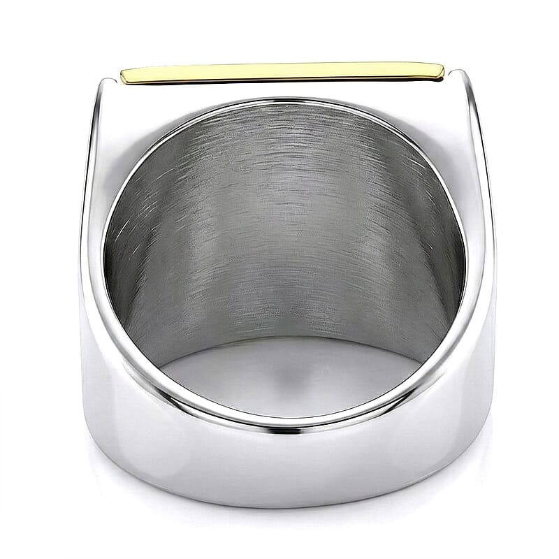 Cross Men's Ring in ION Plated YG Stainless Steel (Size 8.0)