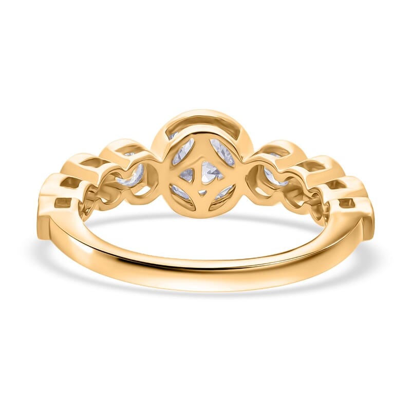 Luxuriant Lab Grown Diamond G-H SI 1.51 ctw Ring in 18K Vermeil Yellow Gold Over Sterling Silver (Size 6.5)