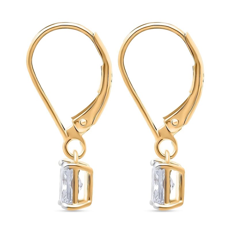 Luxuriant Lab Grown Diamond G-H SI 1.00 ctw Earrings in 18K Vermeil Yellow Gold Over Sterling Silver