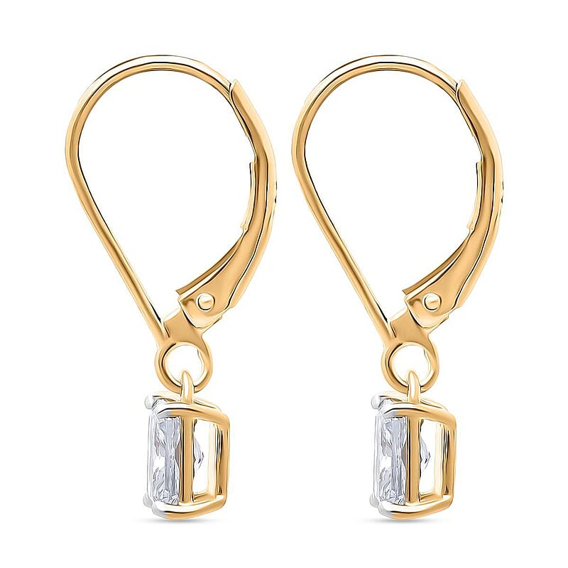 Luxuriant Lab Grown Diamond G-H SI 1.00 ctw Earrings in 18K Vermeil Yellow Gold Over Sterling Silver