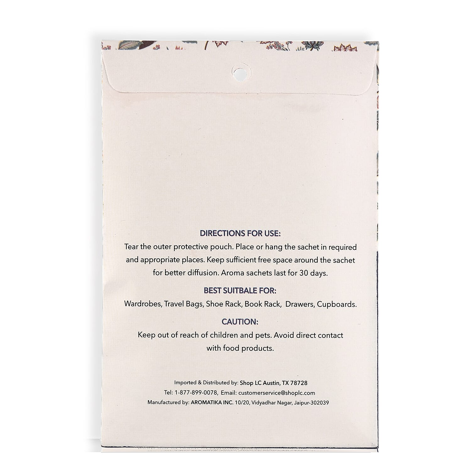 Livmore Jasmine Diffuser Reed Stick with Fragrance Sachet