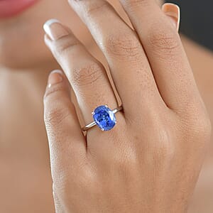Rhapsody AAAA Tanzanite Solitaire Ring in 950 Platinum 5.00 ctw (Size 9.5)