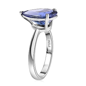 Rhapsody AAAA Tanzanite (Pear) Solitaire Ring in 950 Platinum 5.00 ctw (Size 7.5)
