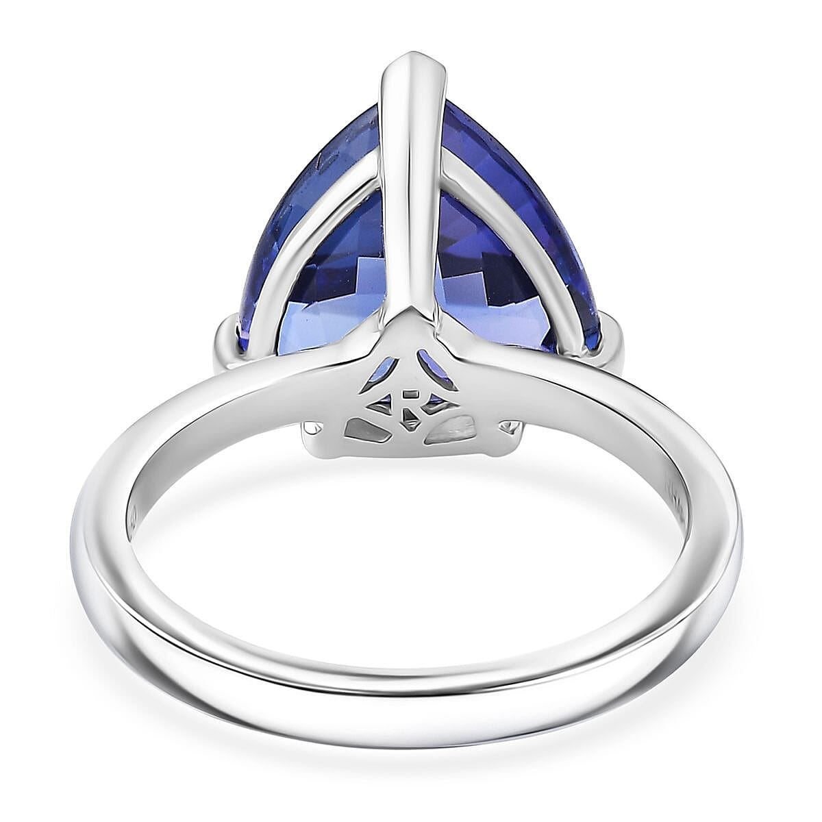 Doorbuster Rhapsody AAAA Tanzanite 5.00 ctw Solitaire Ring in 950 Platinum (Size 7.0) 6.30 Grams image number 4