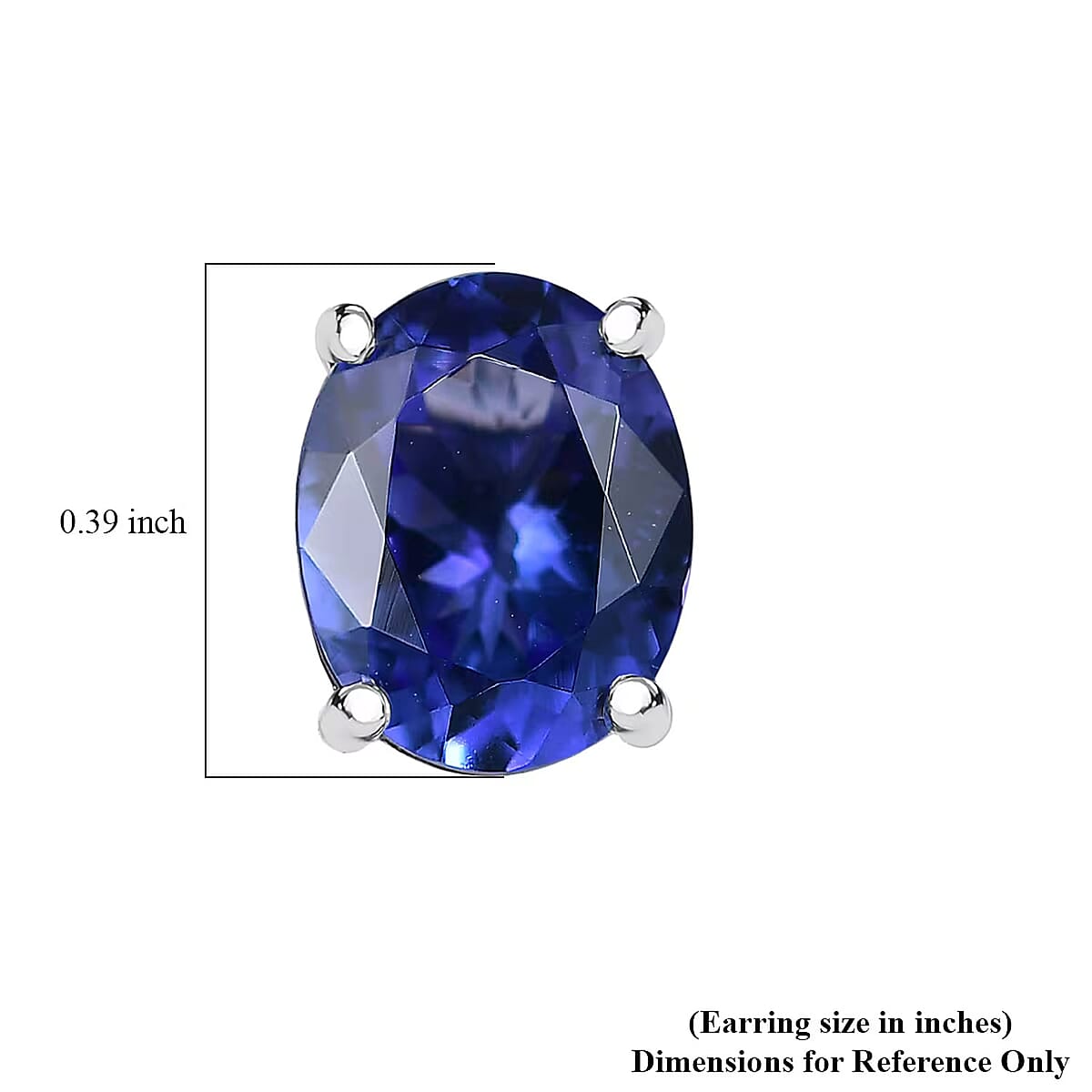Doorbuster Rhapsody AAAA Tanzanite 4.75 ctw Solitaire Stud Earrings in 950 Platinum (Del. in 10-12 Days) image number 5