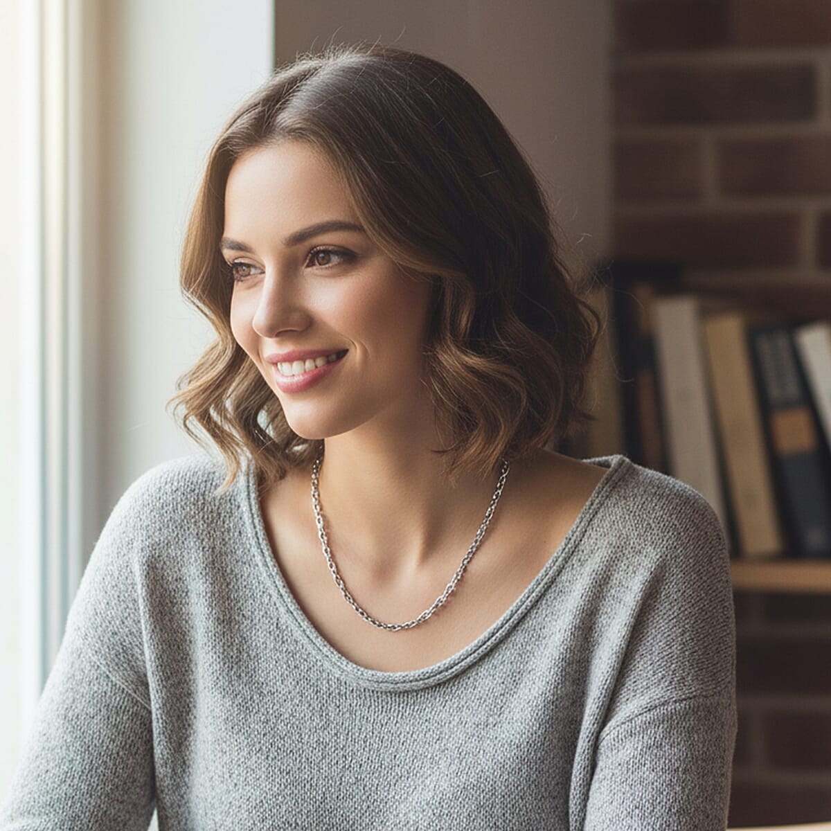 Italian Rolo 4 Lati Forzata Chain Necklace in Rhodium Over Sterling Silver 33.28 Grams 24 Inches image number 2