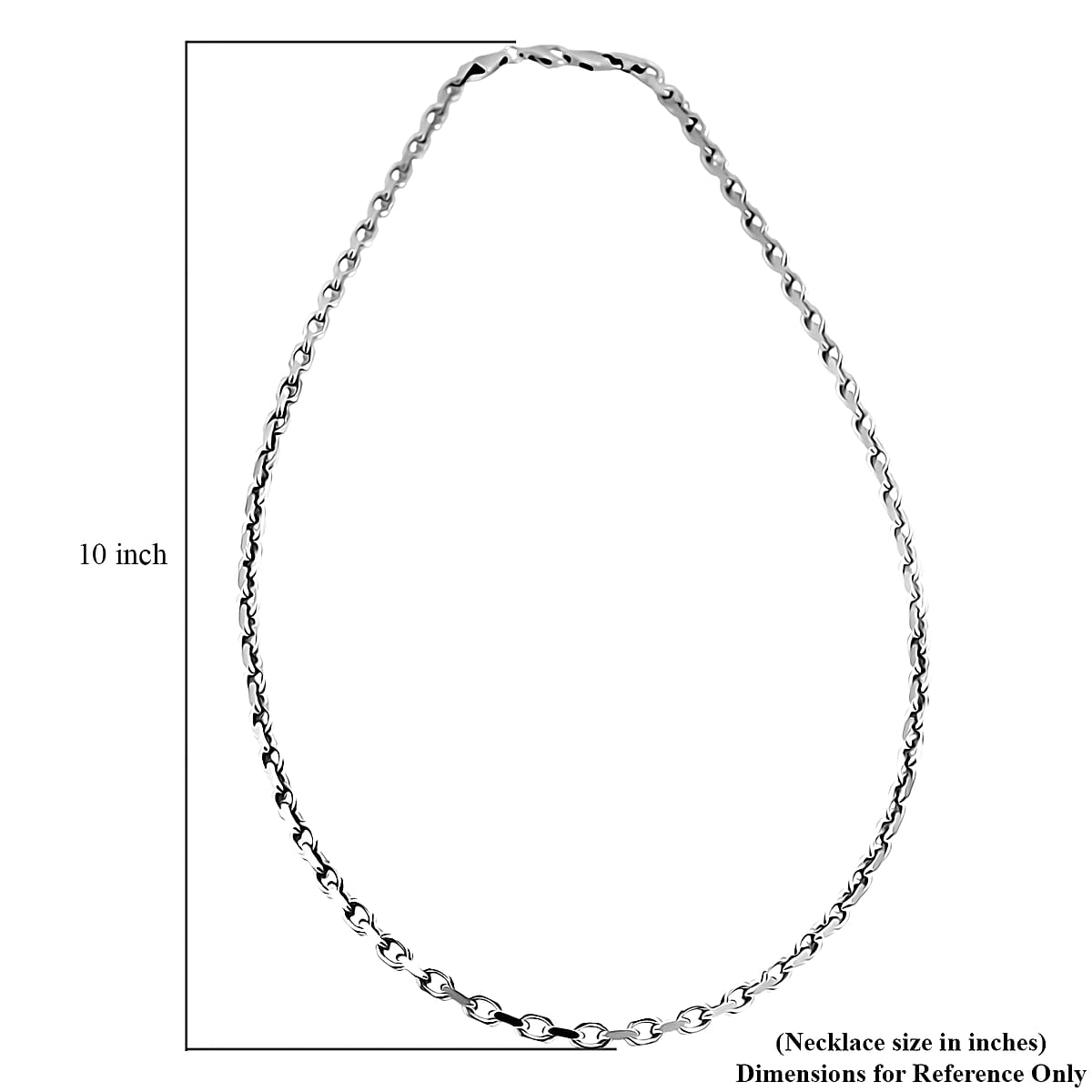 Italian Rolo 4 Lati Forzata Chain Necklace in Rhodium Over Sterling Silver 33.28 Grams 24 Inches image number 6