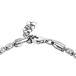Italian Barrel Typhoon Bracelet in 14K YRG and Rhodium Over Sterling Silver (7.00 In) 5 Grams