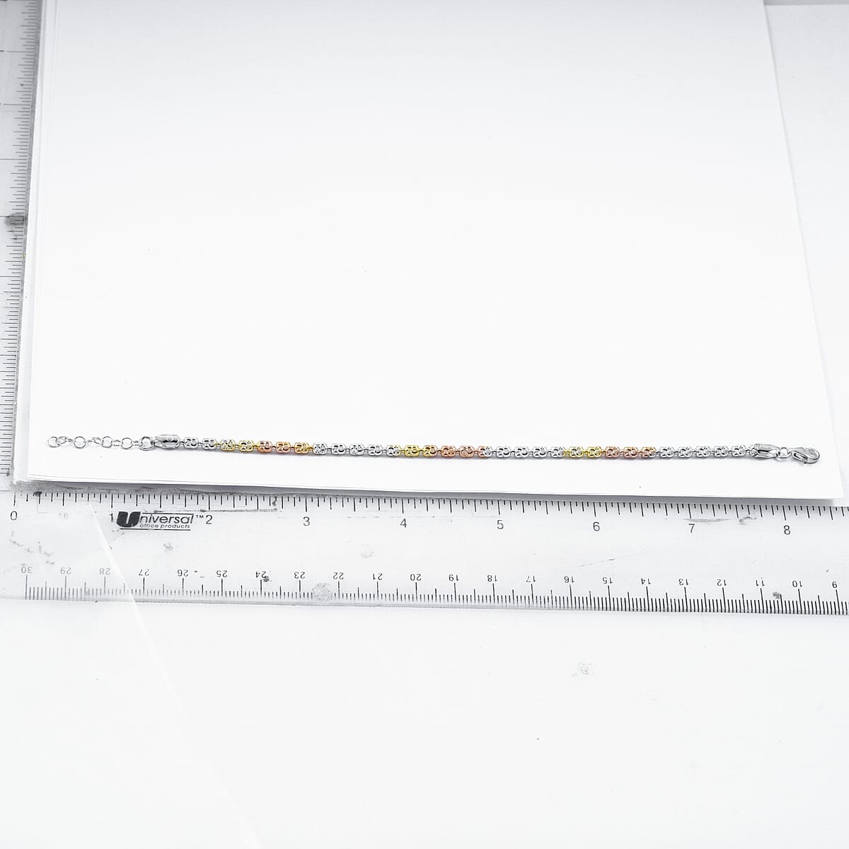 Italian Barrel Typhoon Bracelet in 14K YRG and Rhodium Over Sterling Silver (7.00 In) 5 Grams image number 5