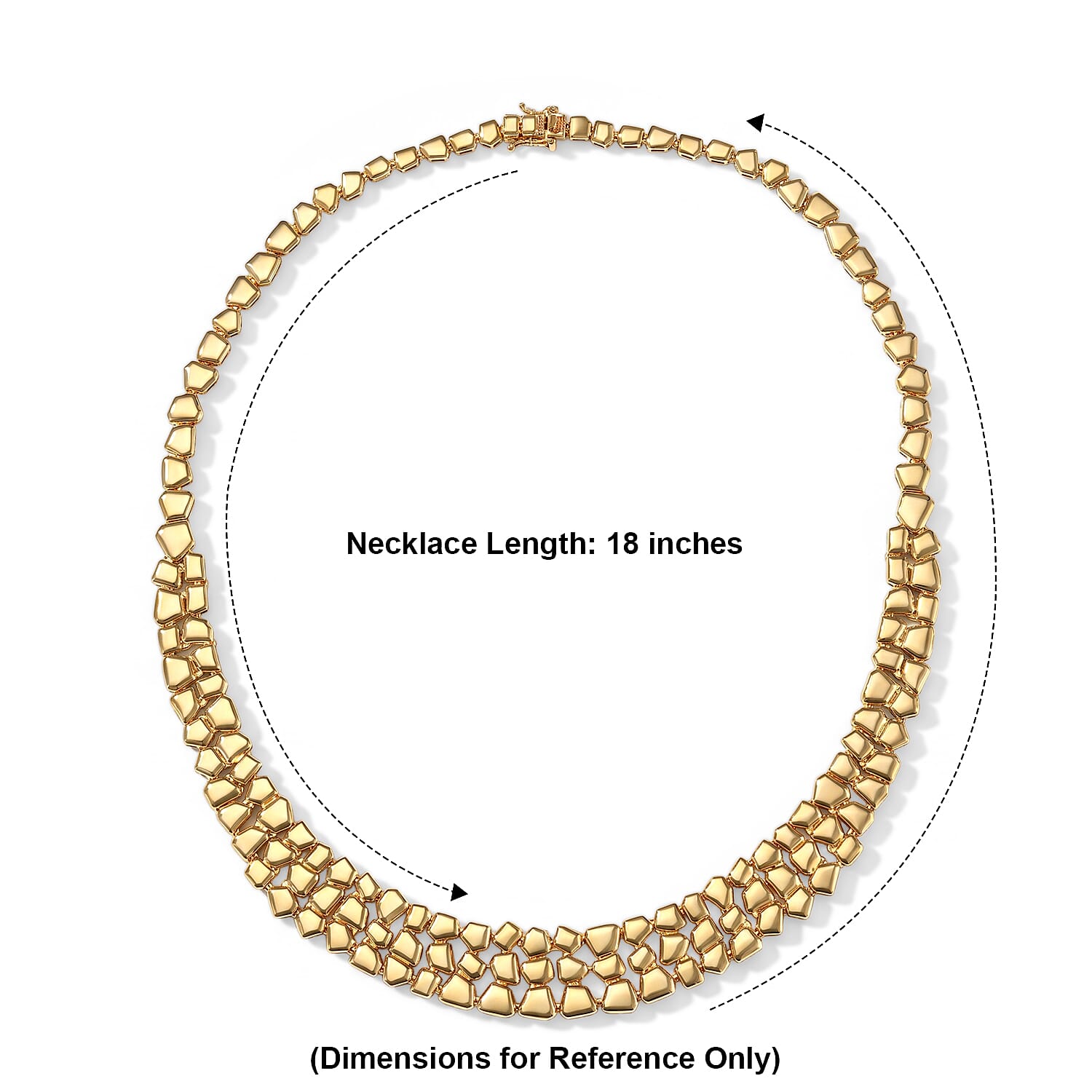 EverTrue Bronzella Collection Woven Curb Link Necklace (18 Inches) in 18K YG Plated Bronze