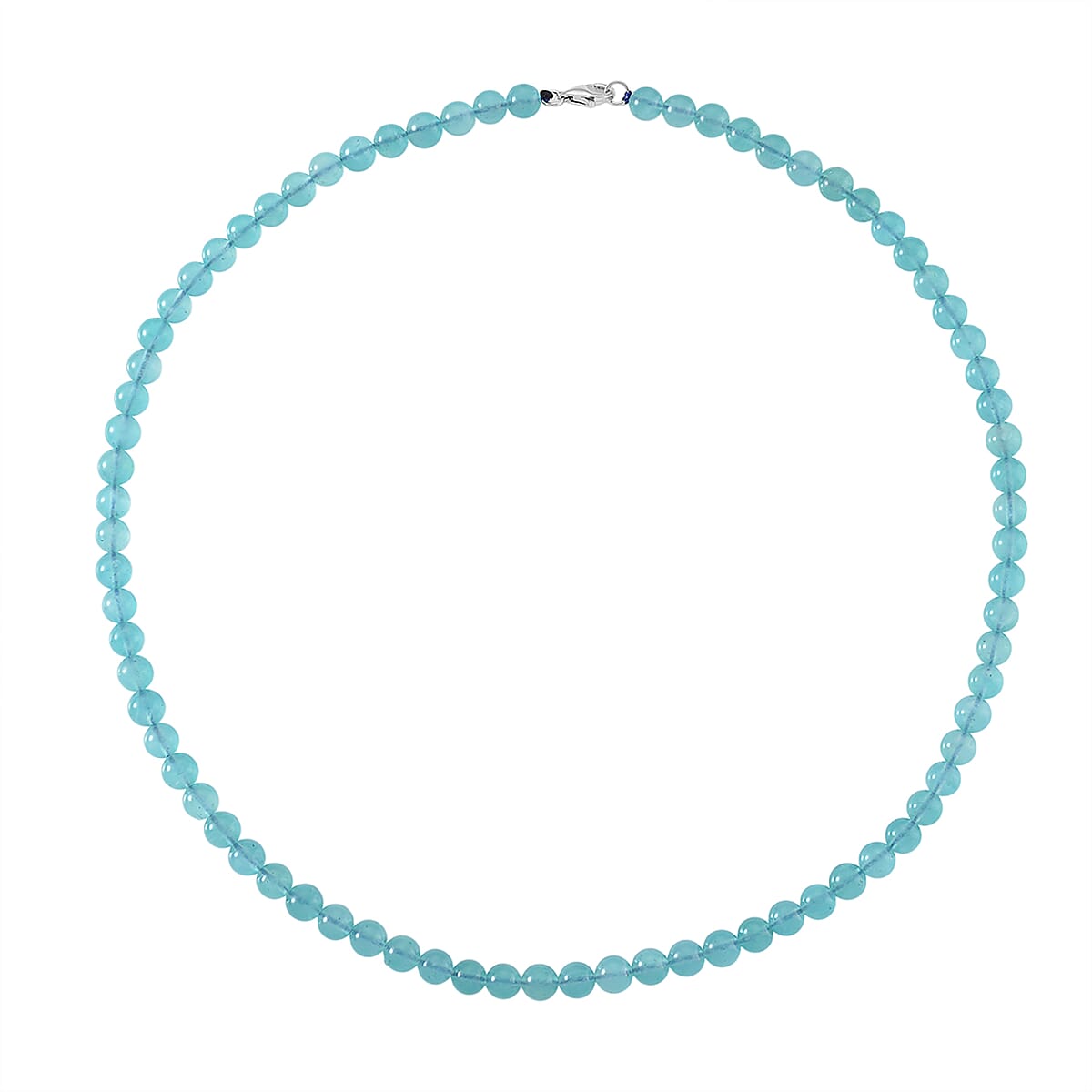 D'Joy Amazonite Beaded 140 ctw Necklace 20 Inches in Rhodium Over Sterling Silver image number 3