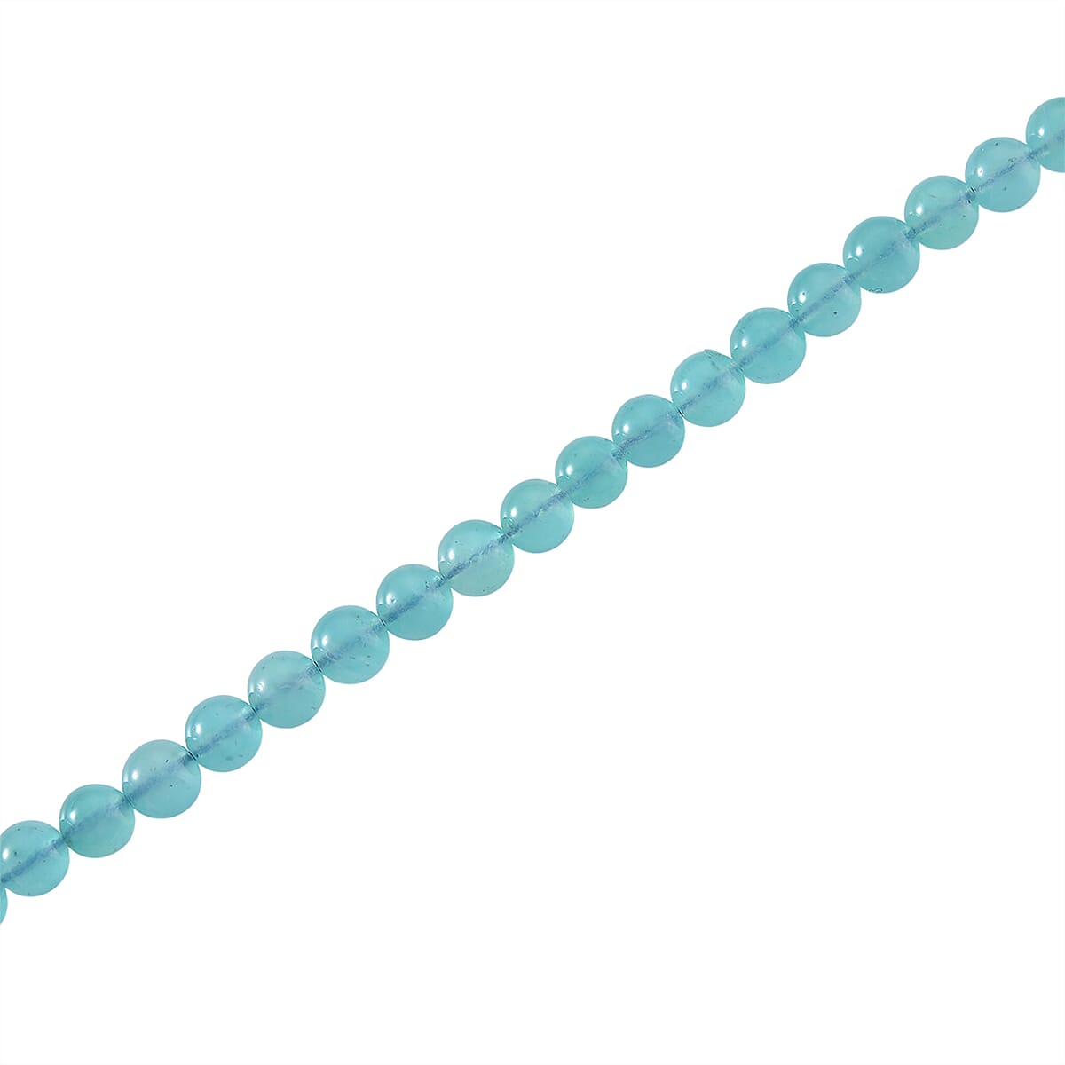 D'Joy Amazonite Beaded 140 ctw Necklace 20 Inches in Rhodium Over Sterling Silver image number 4
