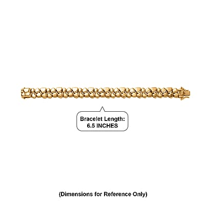 EverTrue Bronzella Collection Golden Pebble Bracelet in 18K Yellow Gold Plated Bronze (6.50 In)