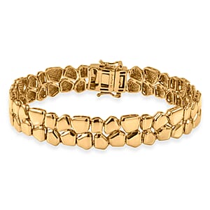 EverTrue Bronzella Collection Fancy Bracelet in 18K Yellow Gold Plated Bronze (7.25 In)