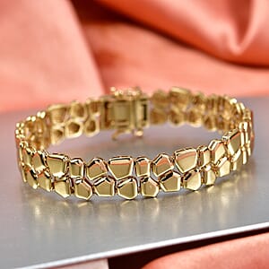 EverTrue Bronzella Collection Fancy Bracelet in 18K Yellow Gold Plated Bronze (7.25 In)
