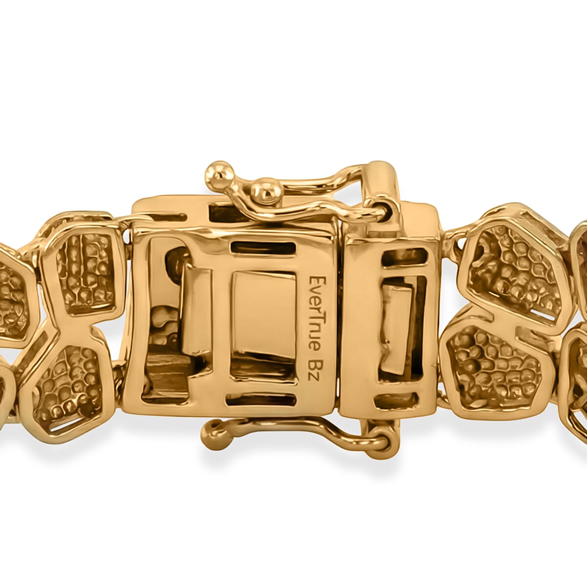 EverTrue Bronzella Collection Fancy Bracelet in 18K Yellow Gold Plated Bronze (7.25 In) image number 3