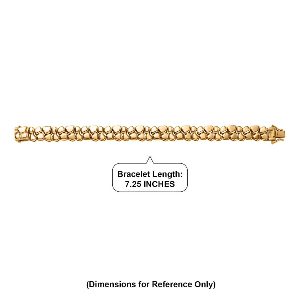 EverTrue Bronzella Collection Fancy Bracelet in 18K Yellow Gold Plated Bronze (7.25 In) image number 4