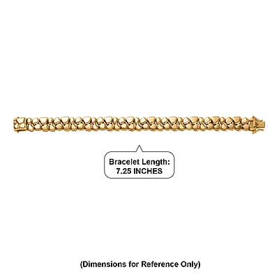 EverTrue Bronzella Collection Golden Pebble Bracelet in 18K Yellow Gold Plated Bronze (7.25 In)