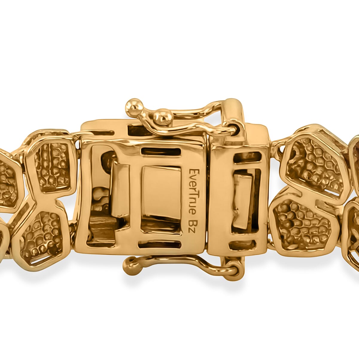 EverTrue Bronzella Collection Fancy Bracelet in 18K Yellow Gold Plated Bronze (8.00 In) image number 3