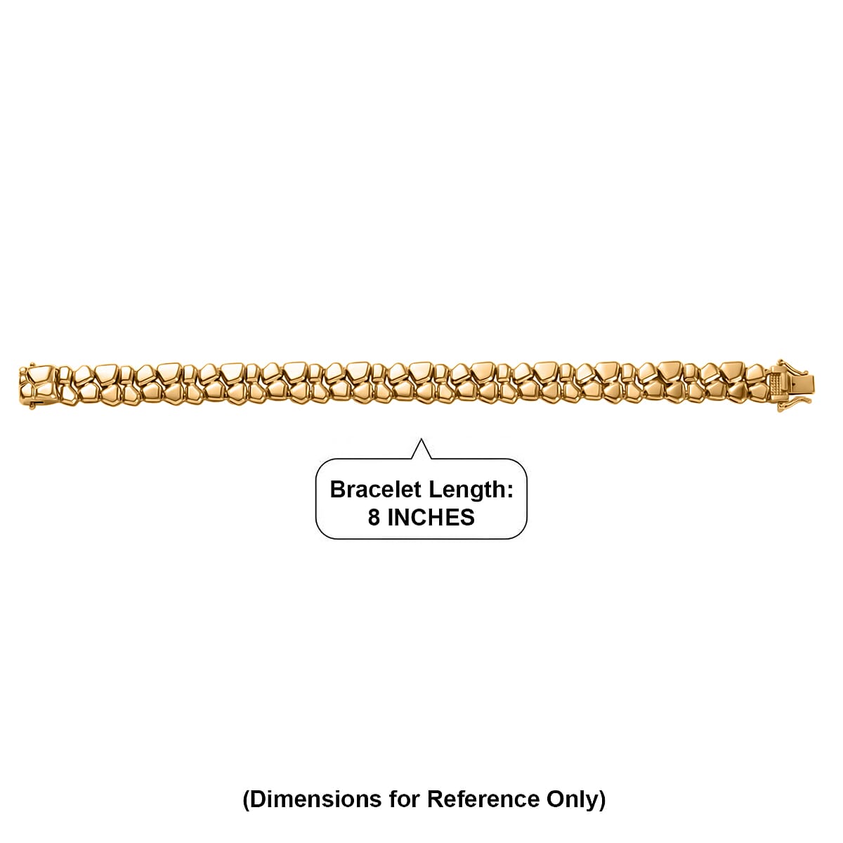 EverTrue Bronzella Collection Fancy Bracelet in 18K Yellow Gold Plated Bronze (8.00 In) image number 4