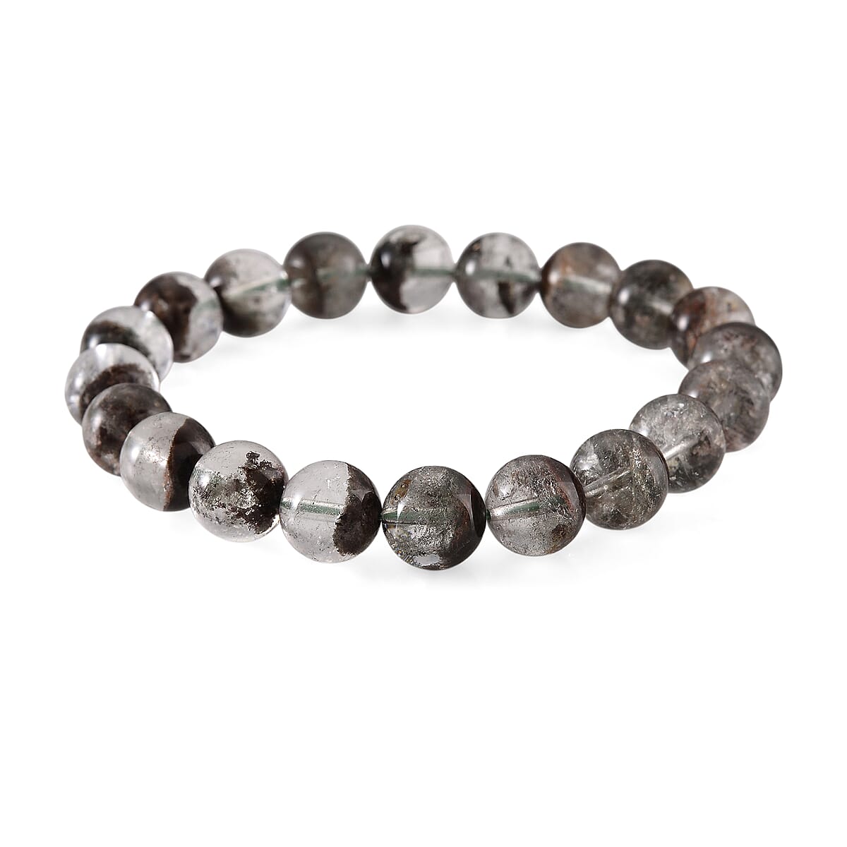 Phantom Quartz Beaded 100.00 ctw Stretch Bracelet  image number 0