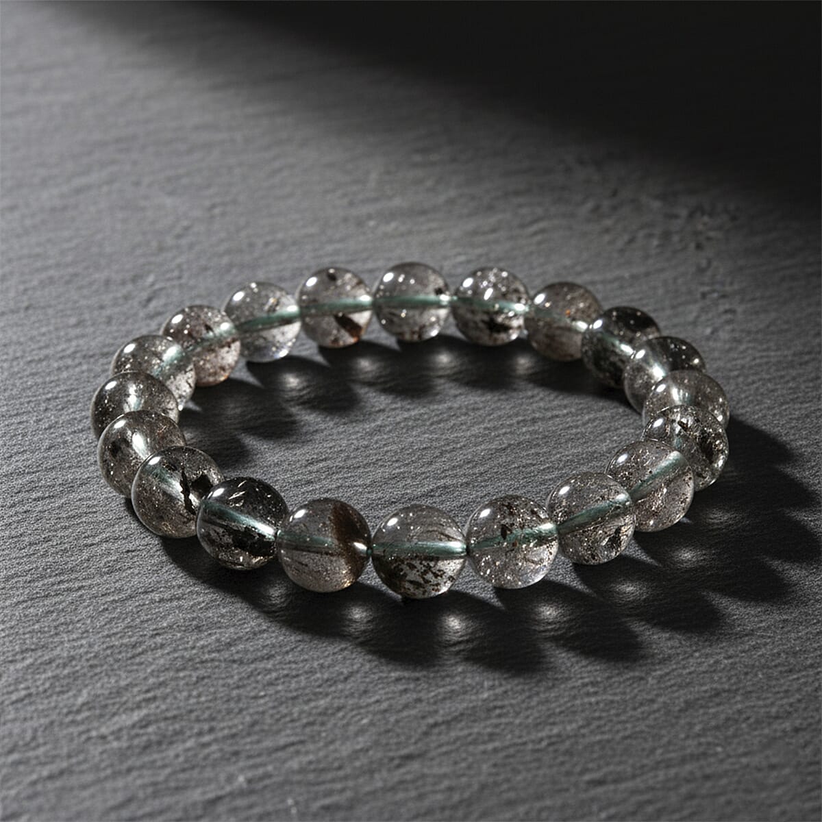 Phantom Quartz Beaded 100.00 ctw Stretch Bracelet  image number 1