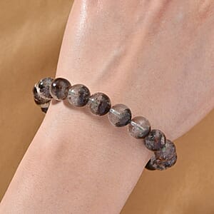 Phantom Quartz Beaded 100.00 ctw Stretch Bracelet 