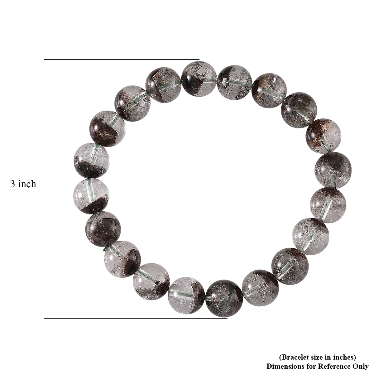 Phantom Quartz Beaded 100.00 ctw Stretch Bracelet  image number 4