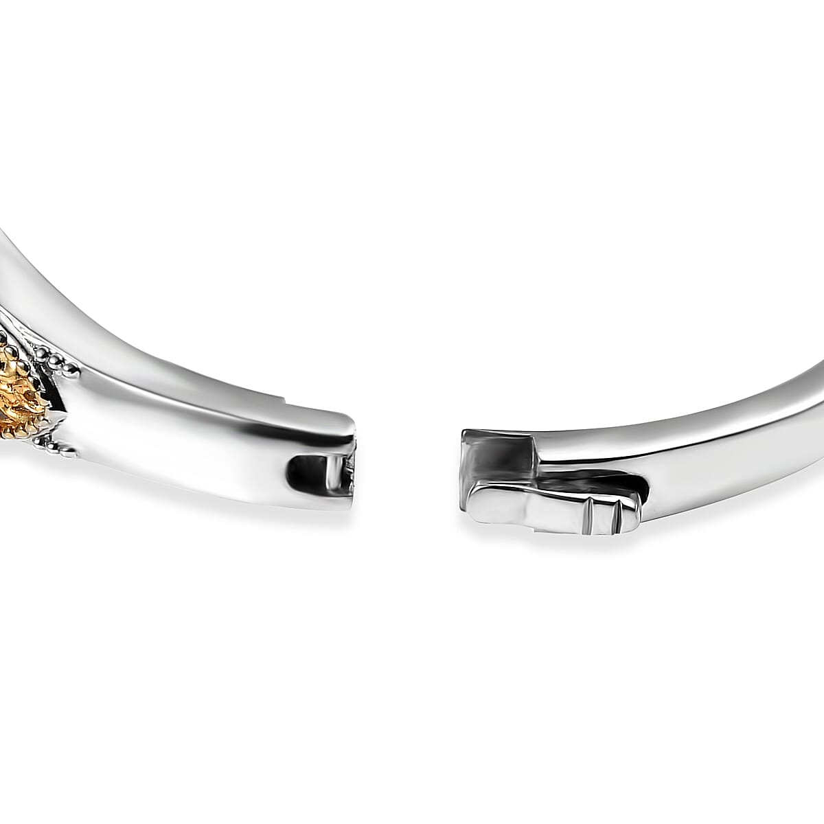 EverTrue Verde Onyx and Chrome Diopside 8.50 ctw Bangle Bracelet in in 18K YG Plated and Platinum Bond (8.00 In) image number 5