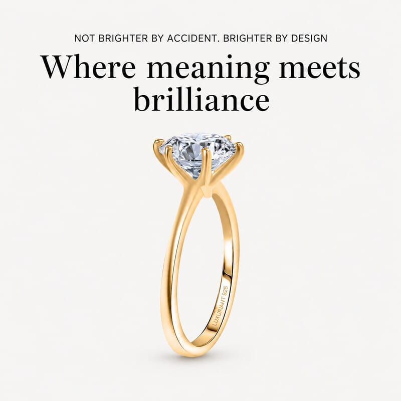 Luxuriant Lab Grown Diamond G-H SI 1.00 ctw Classic Elegance Ring in 18K Vermeil Yellow Gold Over Sterling Silver (Size 10.0)