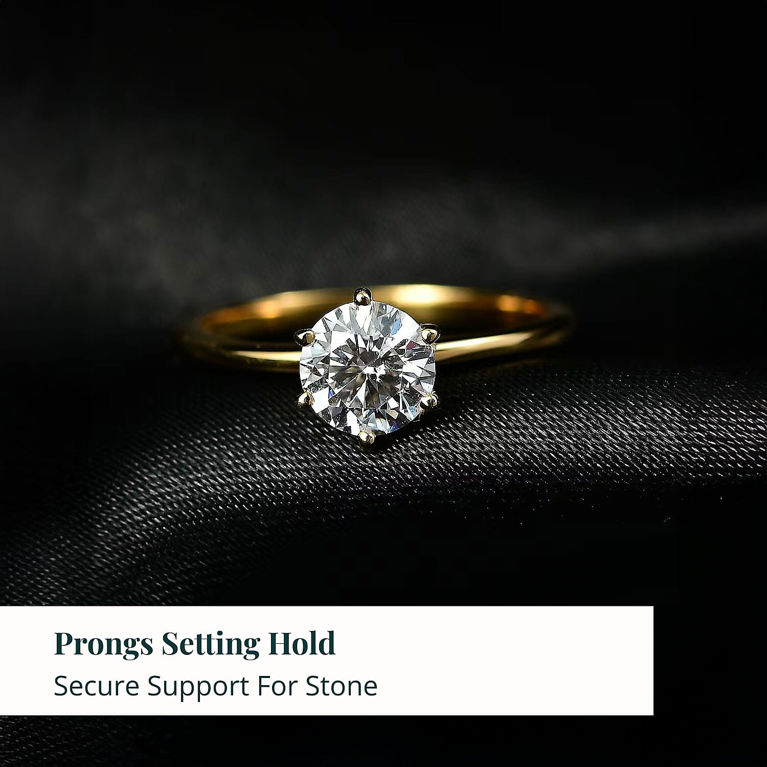 Luxuriant Lab Grown Diamond (G-H, SI) Ring in 18K Vermeil YG Over Sterling Silver 1.00 ctw (Size 10.0) (Del. in 10-12 Days)