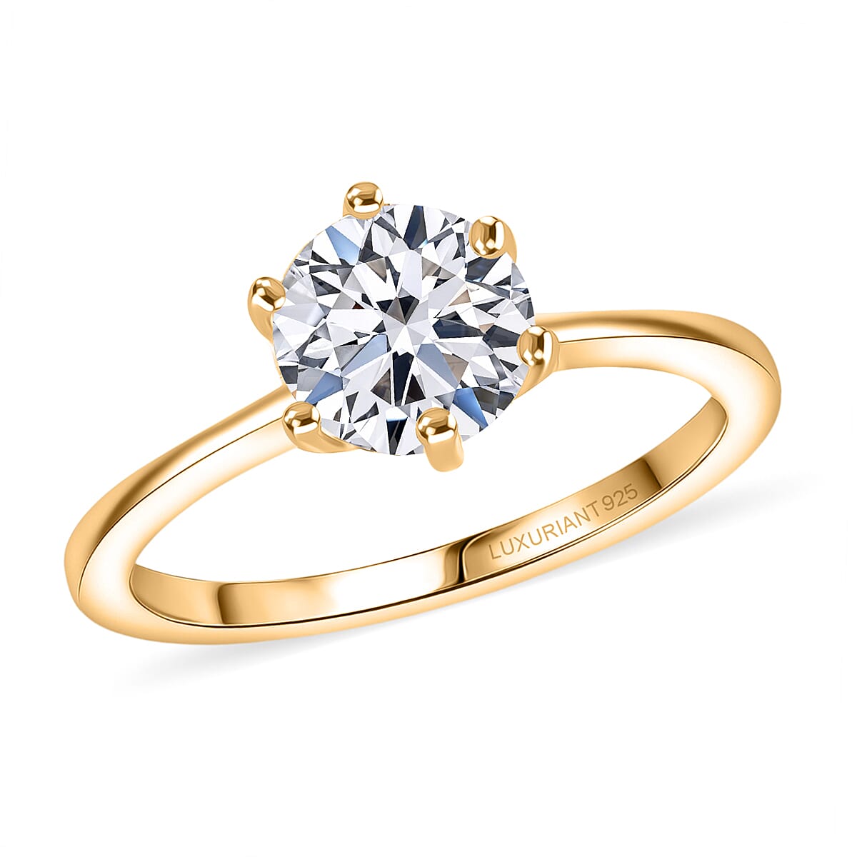 Luxuriant Lab Grown Diamond (G-H, SI) Ring in 18K Vermeil YG Over Sterling Silver 1.03 ctw (Size 5.0) image number 0
