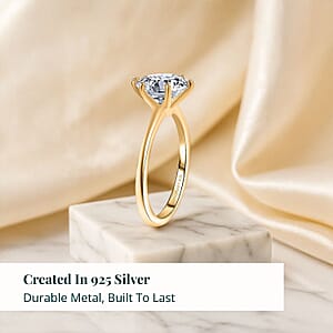 Luxuriant Lab Grown Diamond (G-H, SI) Ring in 18K Vermeil YG Over Sterling Silver 1.03 ctw (Size 7.0)