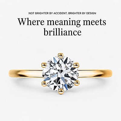 Luxuriant Lab Grown Diamond G-H SI 1.00 ctw Classic Elegance Ring in 18K Vermeil Yellow Gold Over Sterling Silver (Size 8.0)