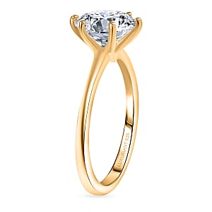 Luxuriant Lab Grown Diamond (G-H, SI) Ring in 18K Vermeil YG Over Sterling Silver 1.03 ctw (Size 8.0)